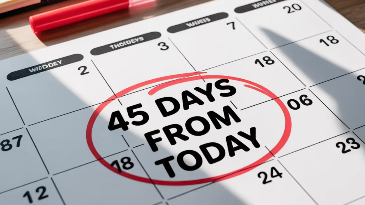 Techlynex images What is 45 Days From Today? (January 5, 2026)