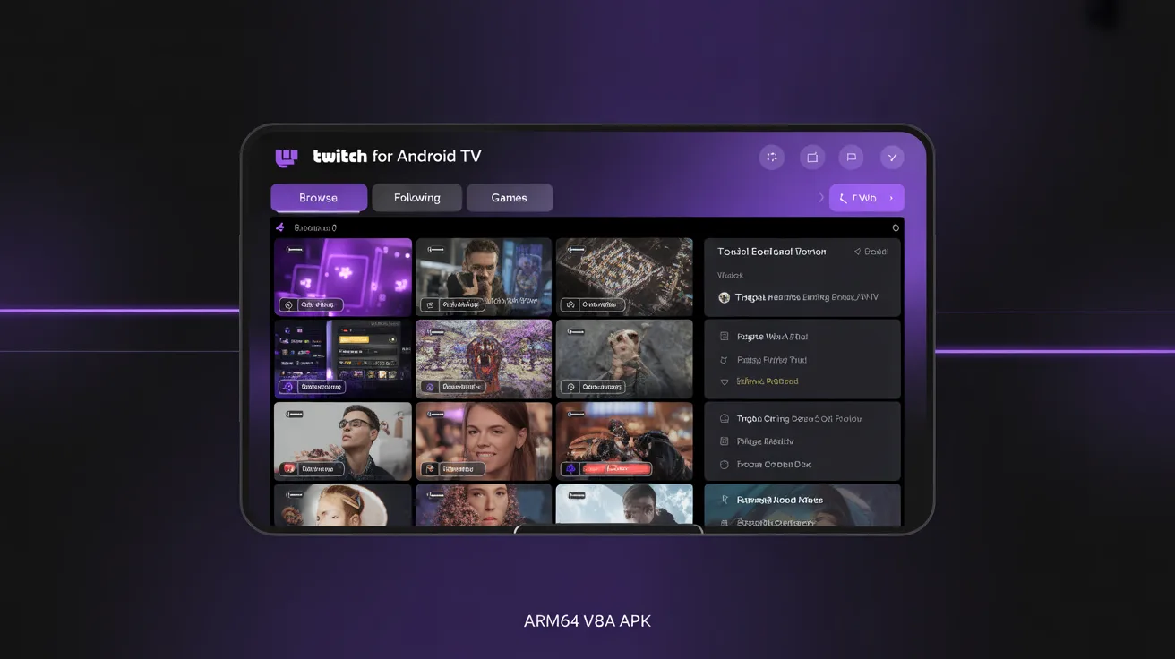 Techlynex images TV Twitch Android App APK ARM64 v8a for Smart TVs and Streaming Devices
